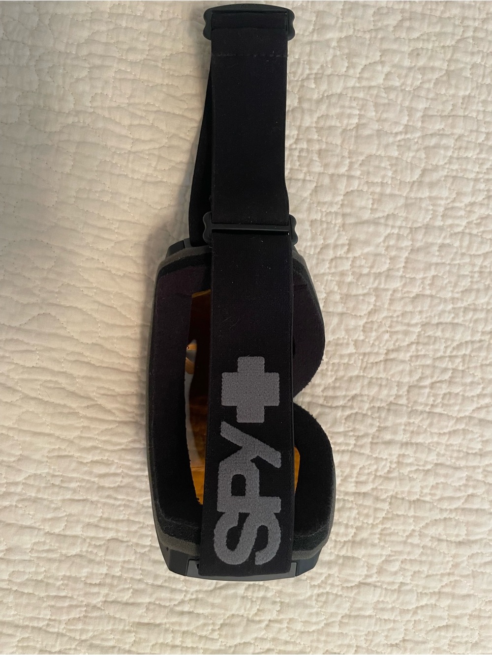 SPY Black Snow Goggles with Amber Lens